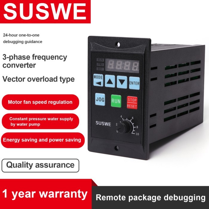 750W RS485 VFD Small Frequency Converter Three-Phase 220V Motor Driver MCU Single Phase Input Motor