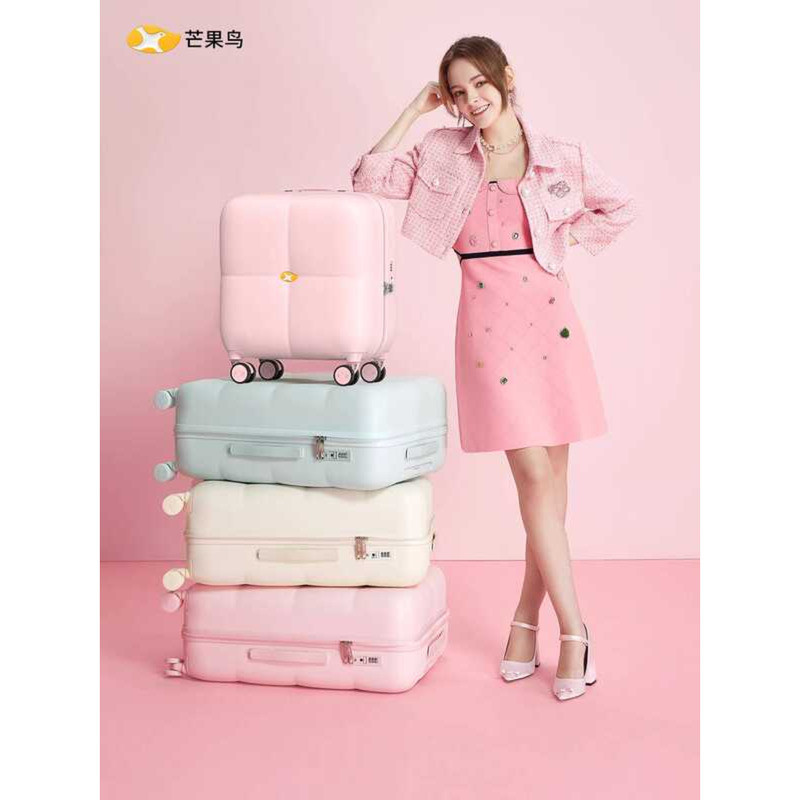 Mango Bird กระเป๋าเดินทางหญิงมูลค่าสูง 67 ซม.กรณีขึ้นเครื่อง 80 ซม.สีชมพูกระเป๋าเดินทาง Universal ล้