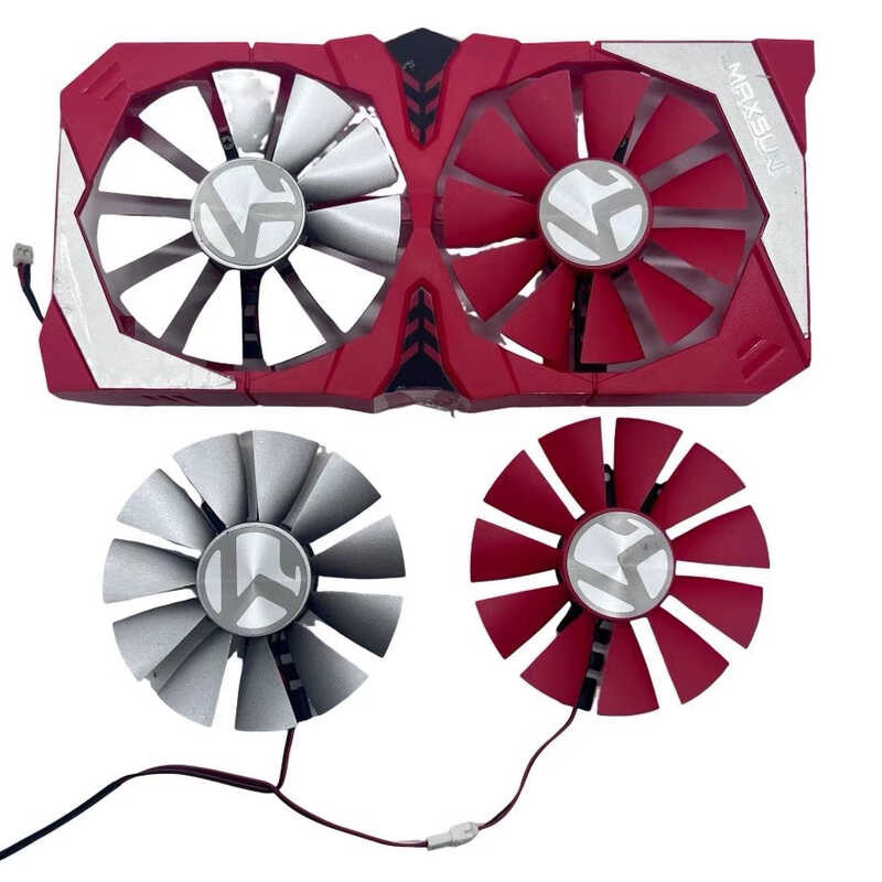 Ming Xuan RX460 560D GTX1060 1050TI Terminator 3G 4G 6G กราฟิกการ์ดพัดลมระบายความร้อน