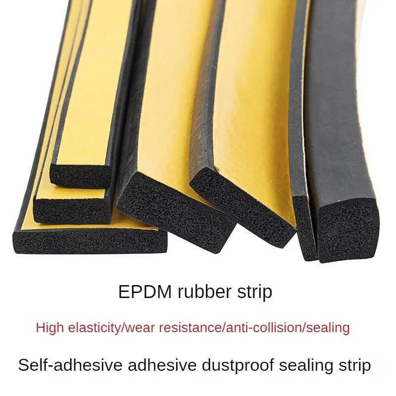 C 10M Self-Adhesive Rubber Foam Seag Strip EPDM Rubber Dust-Proof Waterproof Strip Shock Absorbing