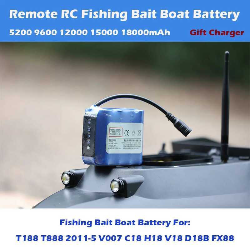 7.4V แบตเตอรี่ 5200 9600 18000mAh สําหรับ T188 T888 2011-5 V007 C18 H18 V18 FX88 รีโมทคอนโทรลเหยื่อต