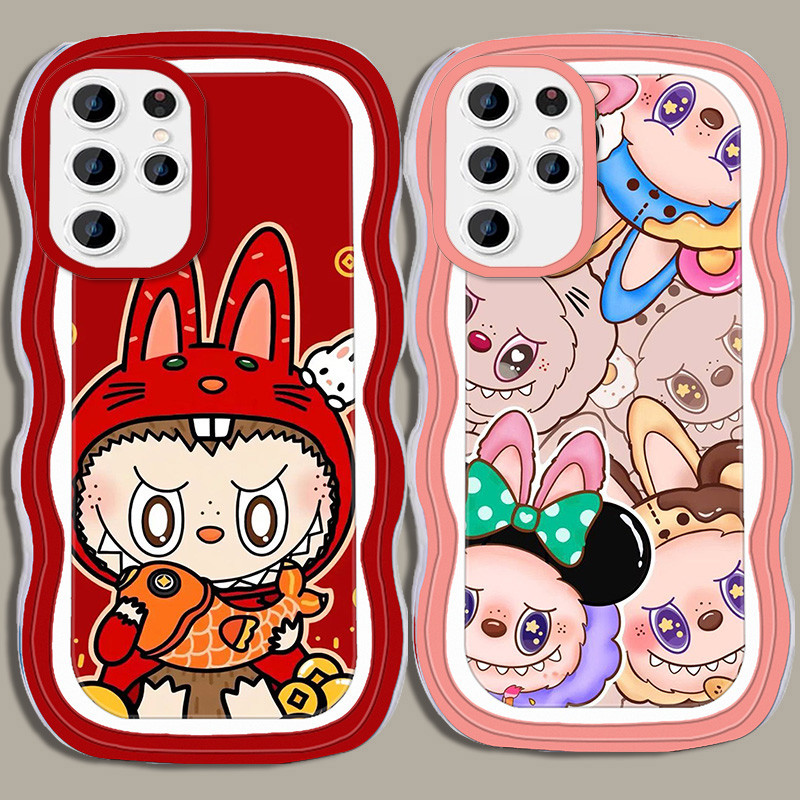 A-81 เคส TPU ฟักทองสีชมพูน่ารักสําหรับ Samsung S21 S25 S22 S20 FE Ultra Plus เคสใส