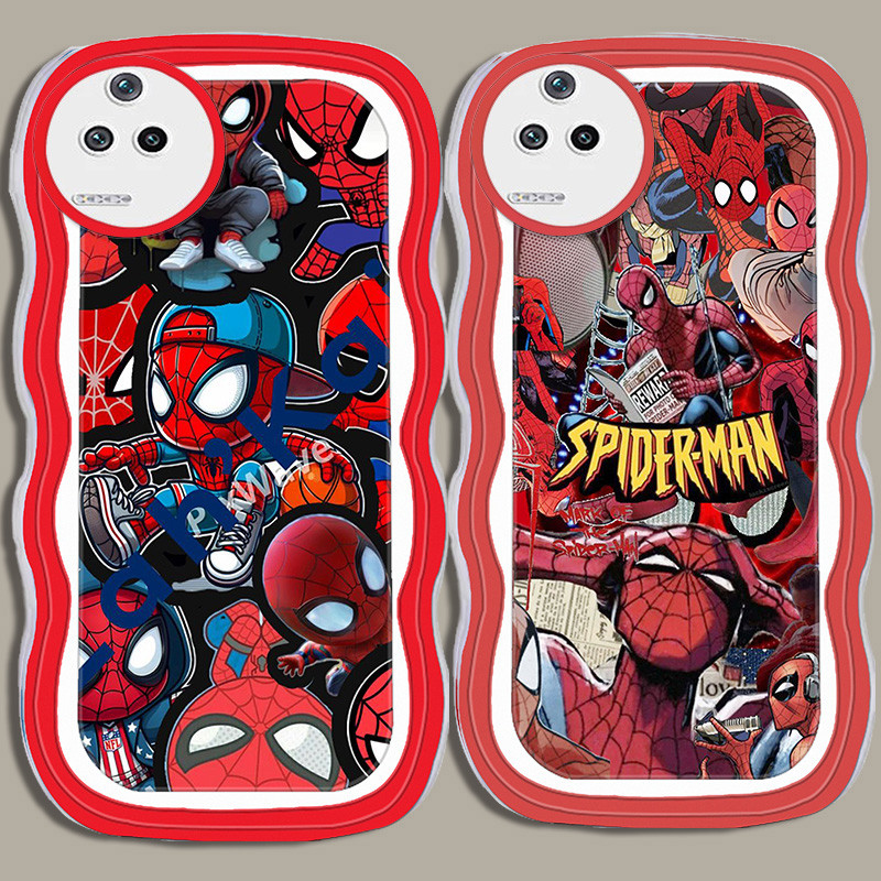 A-107 เคส TPU สไปเดอร์แมนสําหรับ Xiaomi POCO F4 GT F6 F5 5G เคสใส