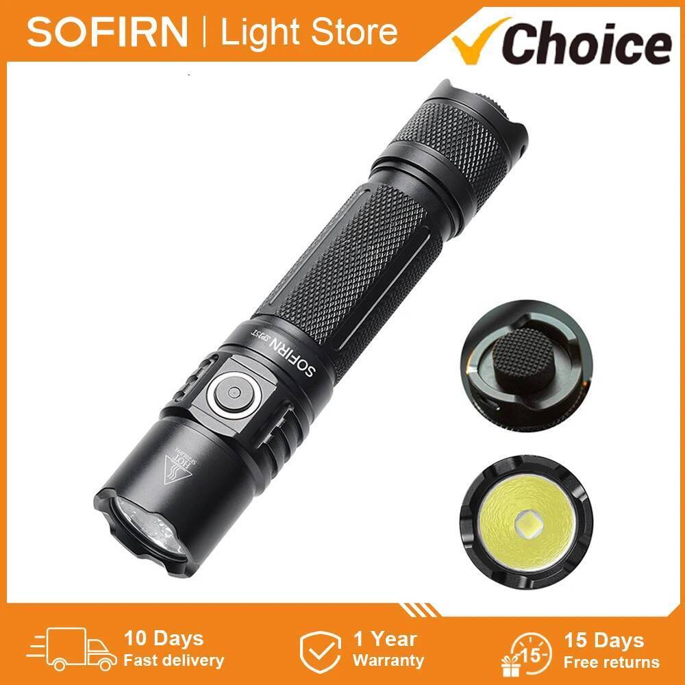 Sofirn SP35T ไฟฉาย LED 3800lm รองรับชาร์จ USB-C พ่วงสวิตช์คู่และไฟแสดงสถานะ ATR