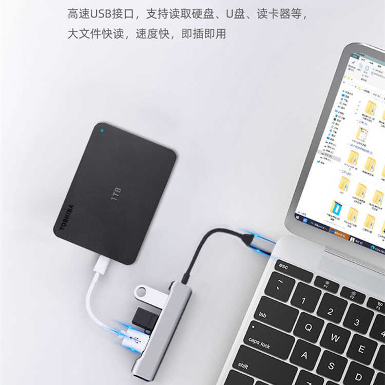 เหมาะสําหรับแท็บเล็ตโทรศัพท์มือถือ Four-in-One tp ec ถึง USB 3 0 Lu Jin Docking Station H Splitter o