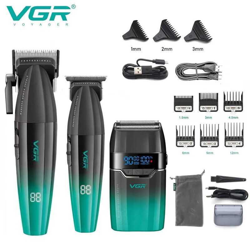VGR Face Professional Mini เครื่องโกนหนวดไร้สาย Beard Trimmer ปรับตัดผมผมต่อ V-906 V-003 V-308