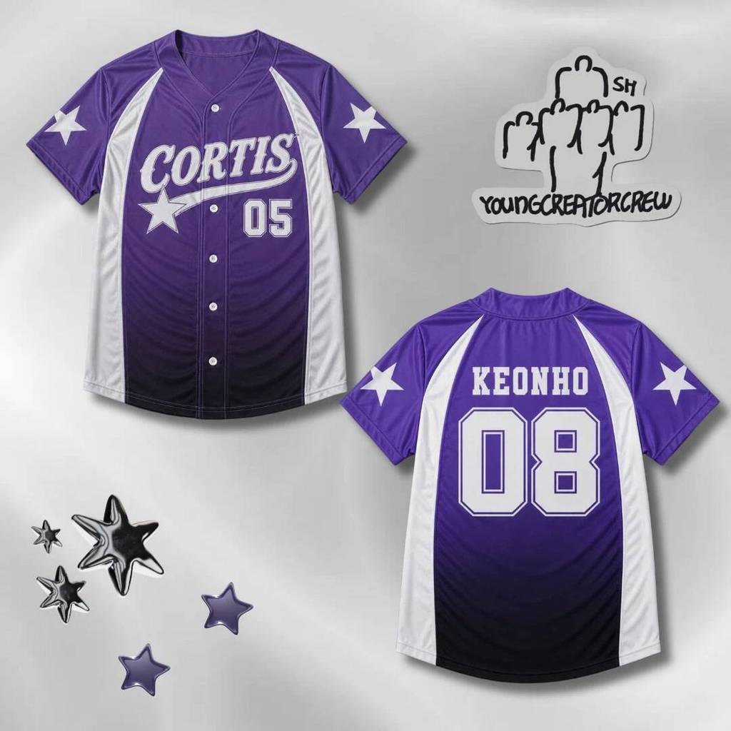 KPOP BASEBALL JERSEY CONCERT WORLD TOUR OUTFITS KEONHO CORTIS Y2K สําหรับ COER BBI