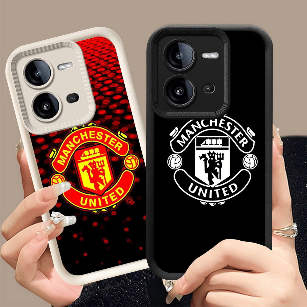 Q-3 Klub FC ขาวดำเคสโทรศัพท์หรับ VIVO V60 V60E V25 V25E Y22S Y35 Y22 Y28 Pro 5G ปกสีชมพู