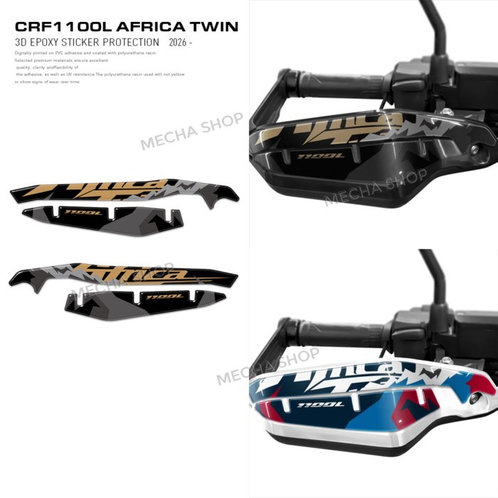 Motocross Handguard Deflectors Protect 3D Sticker Decorations For crf 1100 l adv Africa twin CRF110