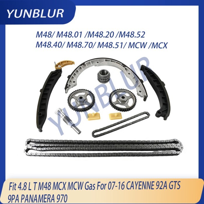 M48 Engine Timing Chain Kit Fit 4.8 L T Gas M48.01 M48.52 MCX MCW For 07-16 PORSCHE CAYENNE 92A GTS