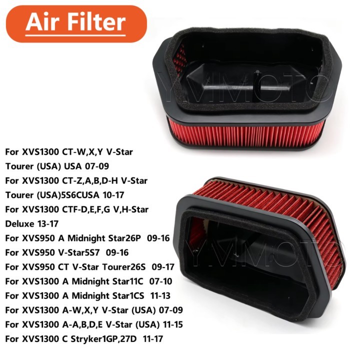 For Yamaha SCR950 XV950 XV950R XVS950 XV 950 R XVS 1300 XVS1300 2014-2018 Motorcycle Air Filter Rep