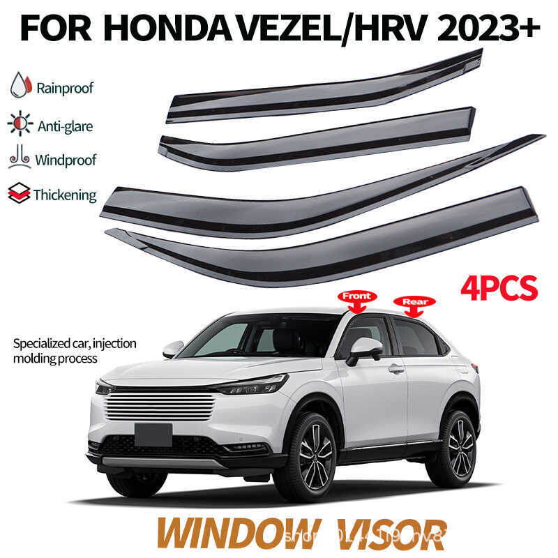 เหมาะสําหรับ Honda Vezel หน้าต่างกันฝนกันฝนบอร์ด Honda Vezel 2023 + กระบังหน้าหน้าต่าง