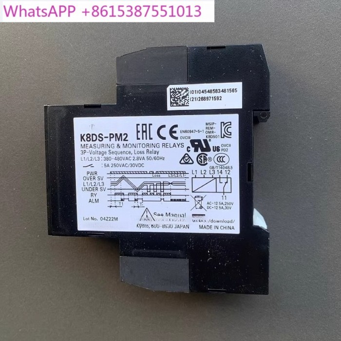 Phase sequence protector K8DS-PH1-001K8DS-PM2K8AK-PM2/PA2/PZ2