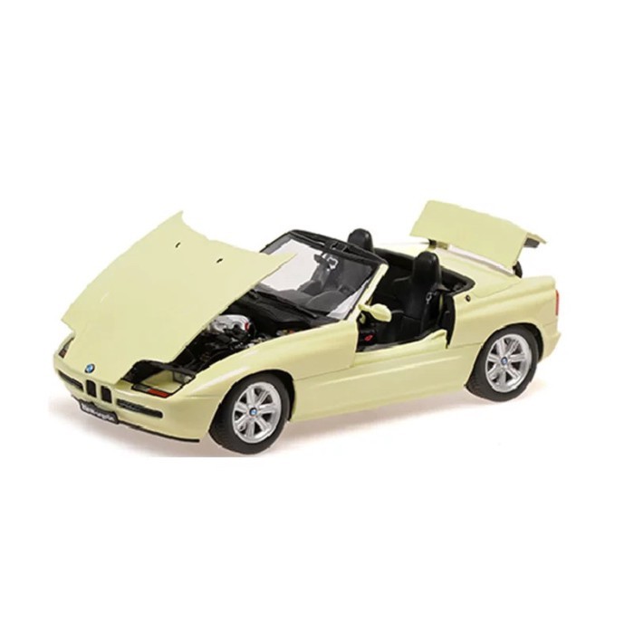 MINICHAMPS Mini Cut 1: 18 BMW BMW Z1 1988 โมเดลรถโลหะผสมจําลองเต็มประตู