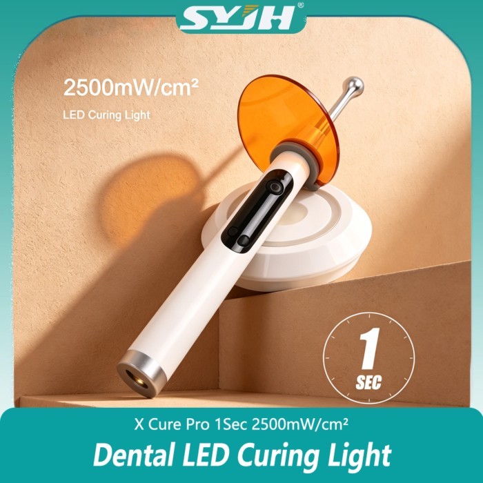 1S SYJH Dental LED Curing Light X Cure Pro 2500mW/cm² Wireless Photopolymerizer 4 Working Modes Res