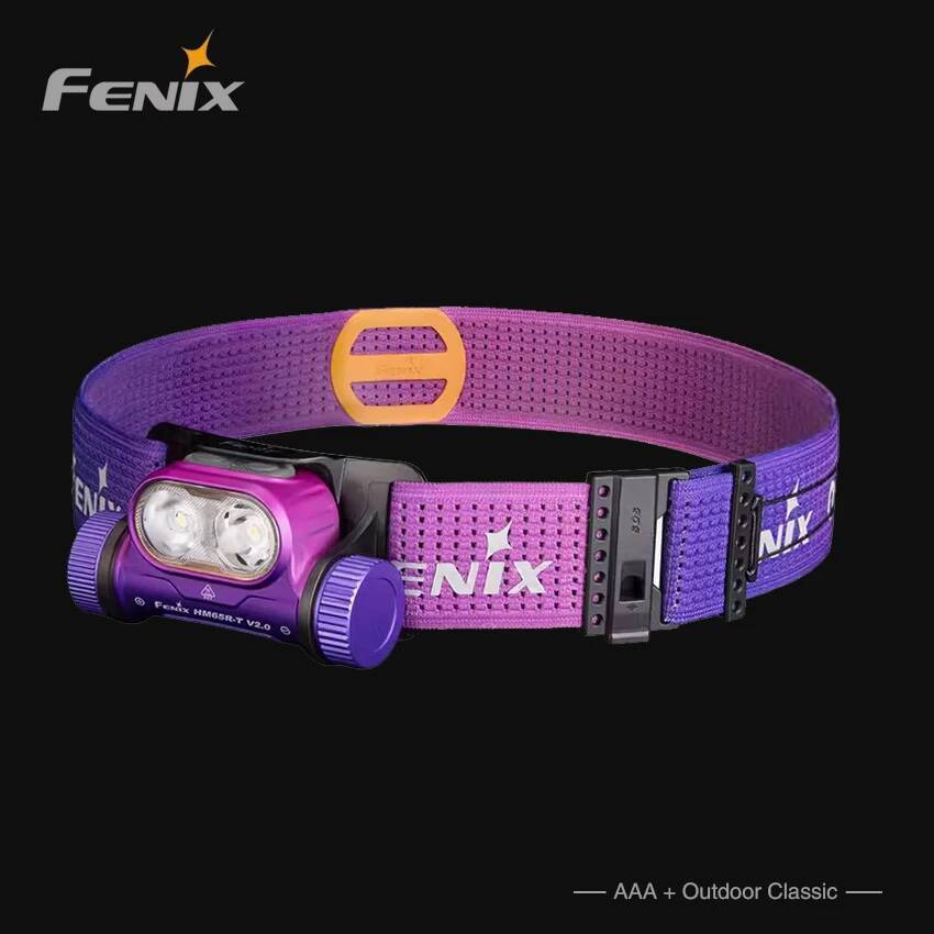 Fenix HM65R-T V2 1600Lumens USB Type-C ไฟหน้าสําหรับวิ่งแบบชาร์จไฟได้พร้อมแบตเตอรี่