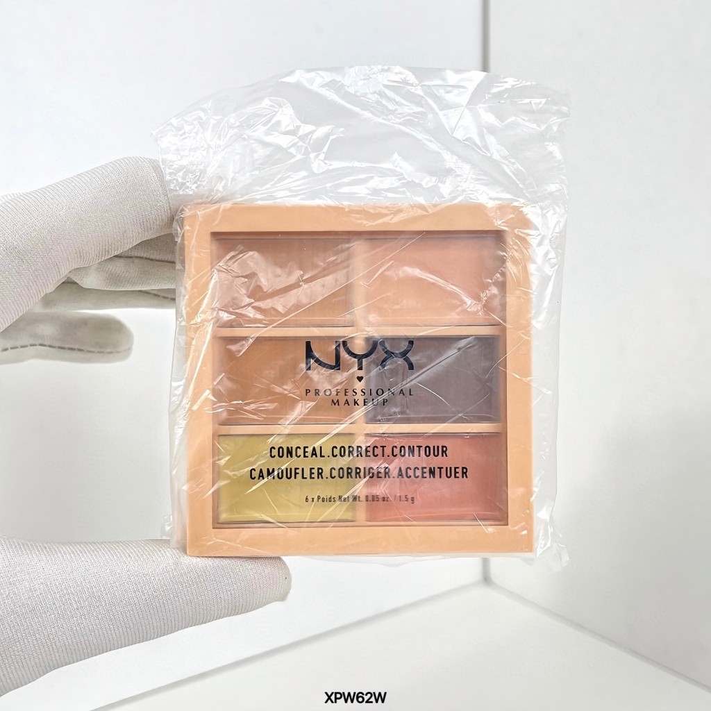แฟชั่นขายตรง 24 NYX6 Color Concealer Palette 04#彩色ZPW62W编码NYX六色遮瑕盘。คอนซีลเลอร์ High Moisture สีผิวไม