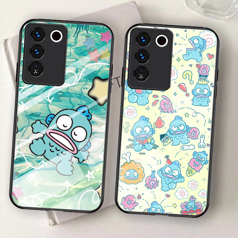 T-14 Hangyodon กระจกนิรภัยสําหรับ VIVO V29E V27E V27 Y29 V50 Y100 V29 Pro Lite 5G กรณี
