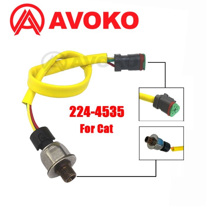 224-4536 Fuel Oil Pressure Sensor 3PP6-6 224-4535 2244535 For Caterpillar CAT D7R II D9T D8T D6N D5