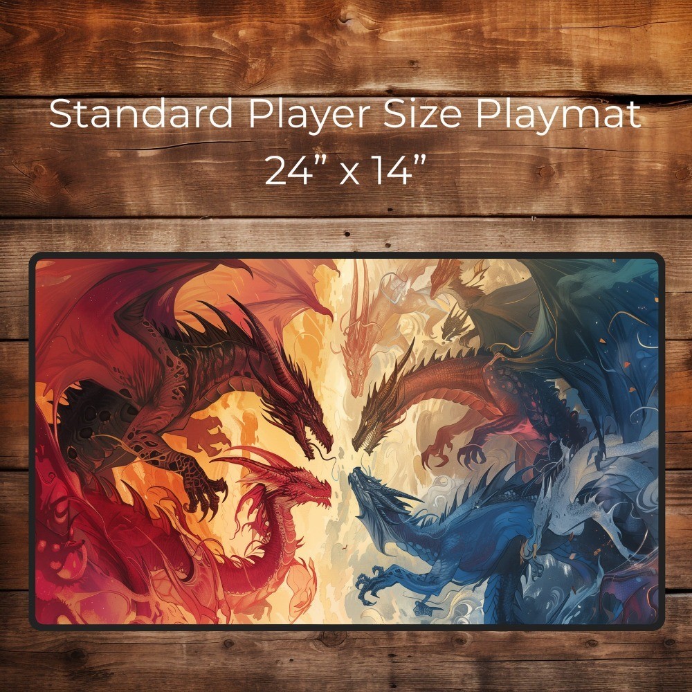Clash Mousepad of Dragon Realms TCG Playmat Gamer โต๊ะ Pad PC Gamer Mat Gamer ของขวัญ rpg ของขวัญ CCG Play Mat ของขวัญสําหรับแฟนหรือลูกชาย