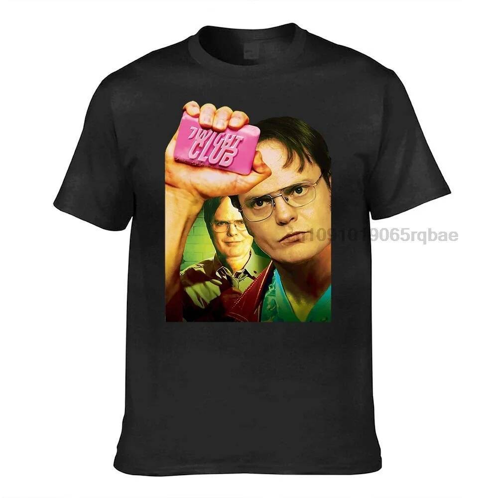 Dwight Club Office Tshirt Men Tv Series Dwight Schrute Michael ขนาดใหญ่ Mens Plain T เสื้อขนาดใหญ่