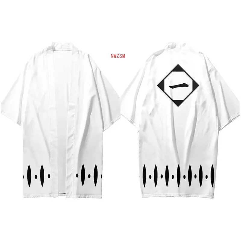 W N36o Anime Bleach Gotei 13 Kyoraku Shunsui Cosplay Costume Men Cloak Robe Roleplay Fantasia Hallo