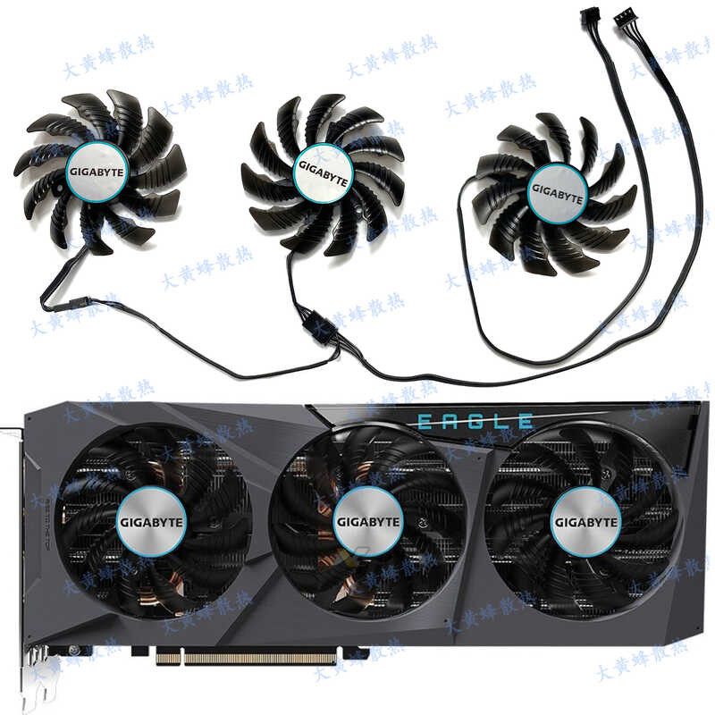 GIGABYTE RTX 3070 8GB EAGLE Falcon กราฟิกการ์ดพัดลมระบายความร้อน PLD08010S12HH