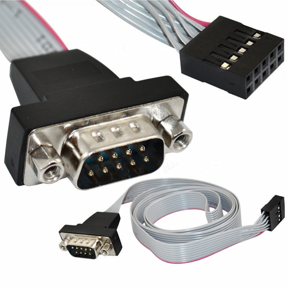 9-Pin Serial Cable COM Serial Port Baffle Cable การเชื่อมต่อโดยตรงกราฟิกการ์ดสาย db9 สาย DB9 ชาย/Dup