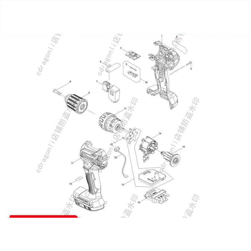 ต้นฉบับ ดู ชาร์จไขควงสว่านไฟฟ้า ddf483อะไหล่ซ่อมโรเตอร์แก้ไขสวิทช์คาร์บอนแปรงเจาะ เชย