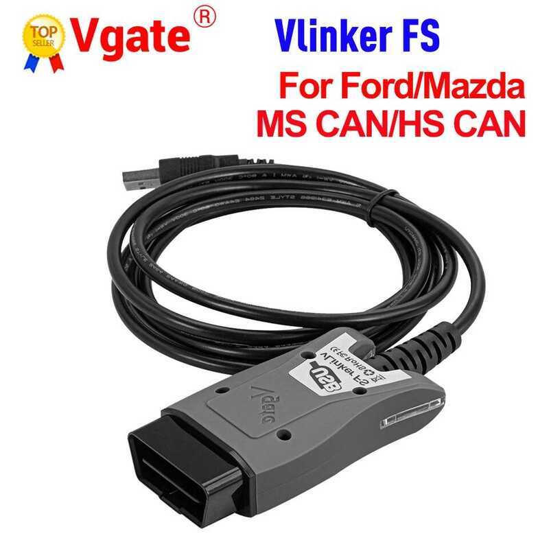 Vgate vLinker FS สำหรับ Ford ELM327 FORScan HS/MS-CAN OBD2 เครื่องมือสแกนวิเคราะห์ปัญหารถยนต์ อินเทอ