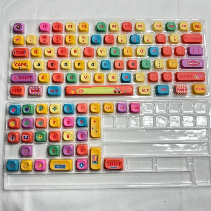 Dopamine Color Matching MOA Round Mechanical Keyboard Keycap เหมาะสําหรับ Logitech K848/845/855/865/