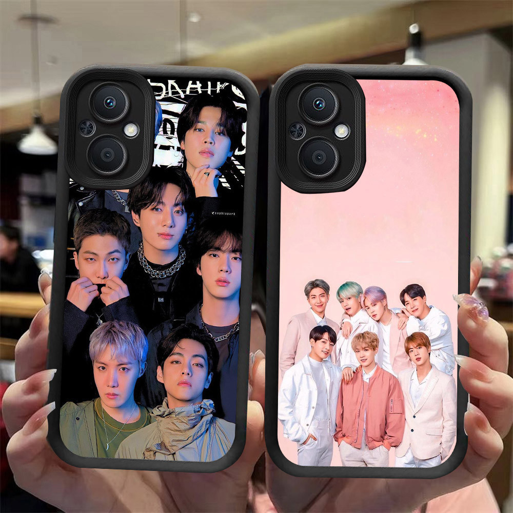 J-31 KPOP_Boys ดำขาวชมพูเคสโทรศัพท์หรับ OPPO A36 A76 Reno 7Z 7 8 8Z A96 Lite Pro 5G