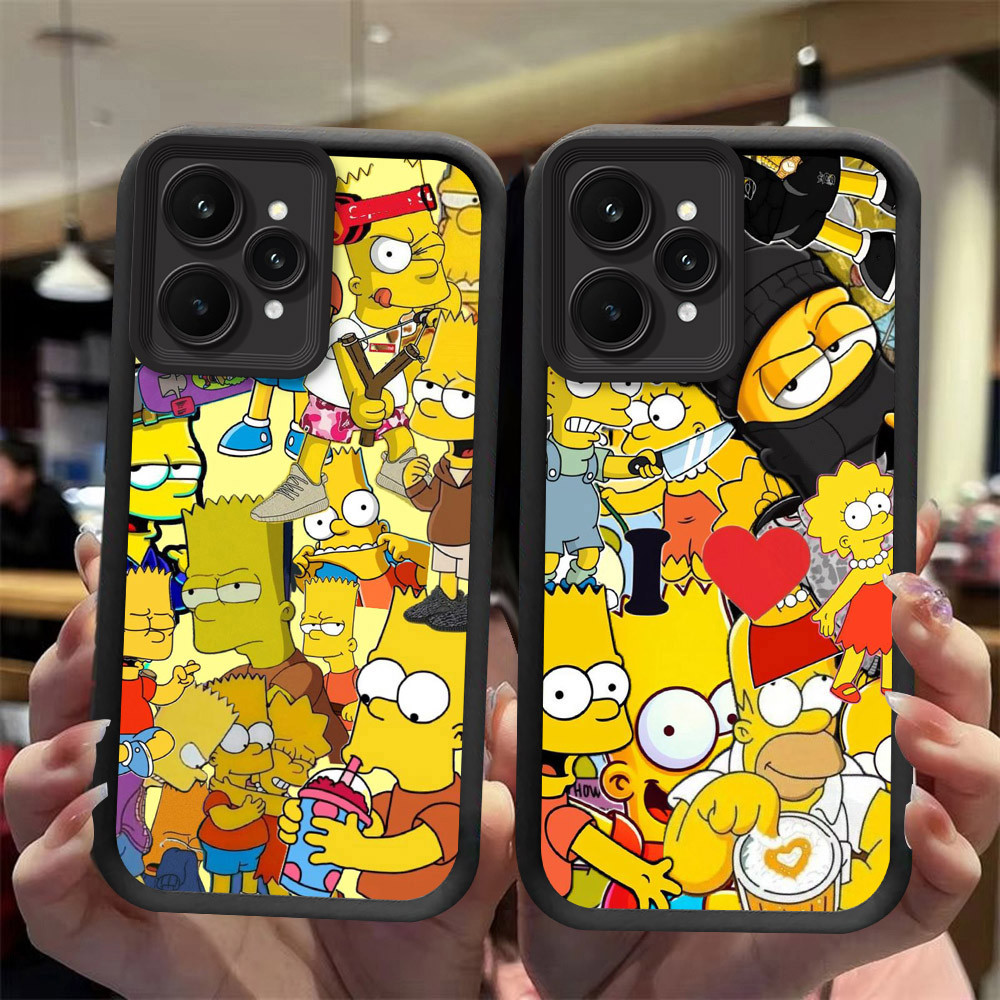 J-36 The Simpson ดำขาวชมพูเคสโทรศัพท์หรับ Realme 9i V23i C35 C31 Q5i 10 V23 5G