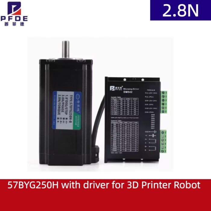 57BYG250H 4-lead Nema 23 Stepper Motor 57x112mm motor 2.8N with  TB6600 driver for 3D Printer Robot