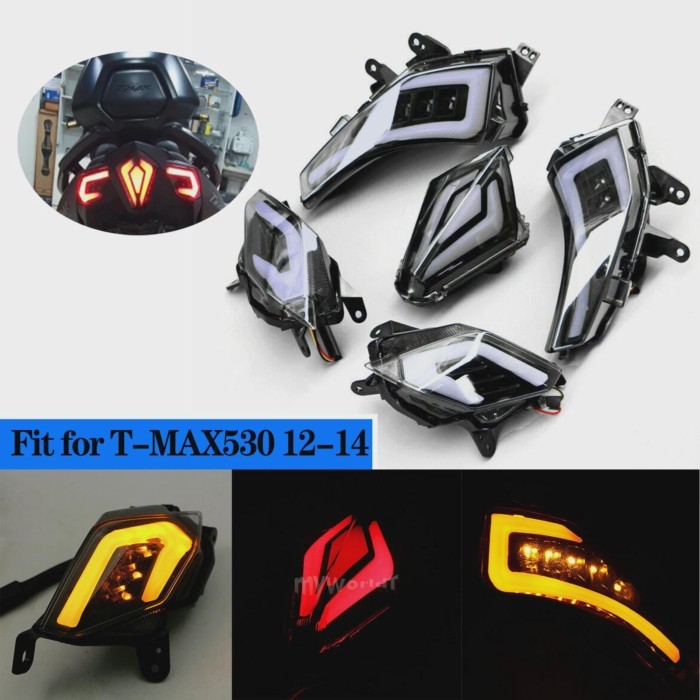 Fit for 2012 - 2016 TMAX530 T-MAX 530 LED Front Turn Signal Rear Taillight Brake Lamp Motorcycle Ac