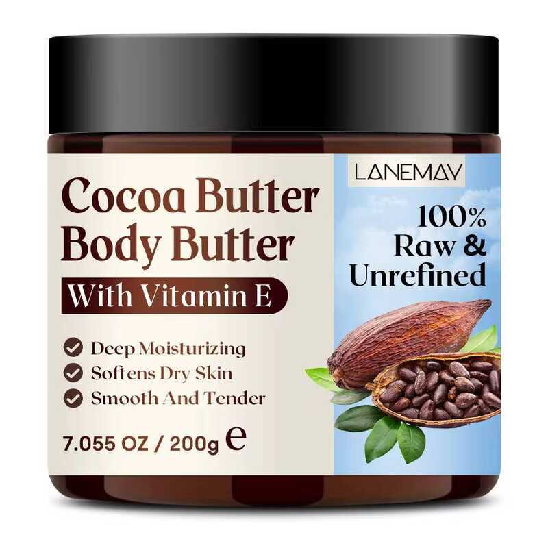 200g/7.05OZเนยโกโก้ 100% RawUltra-Moisturizing Butter to Deepte & Condition Skin ส่งเสริมการผิวเรียบ