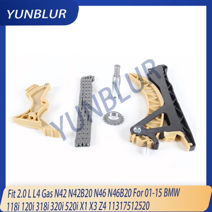 Engine Part Timing Chain Kit Fit 2.0 L L4 Gas N42 N42B20 N46 N46B20 For 01-15 BMW 118i 120i 318i 32