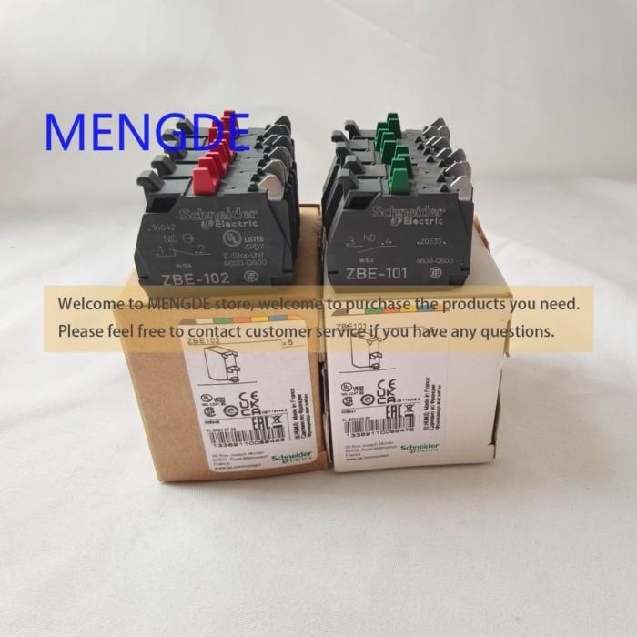 10 PCS Original Schneider ZBE101 ZBE102 XB4 Button Contact Module ZBE1015 ZBE1025 New