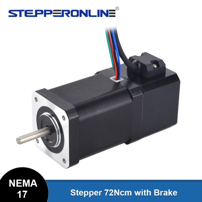 STEPPERONLINE Nema 17 Stepper Motor 72Ncm 2A with Electromagnetic Brake 2 Phase Nema17 Motor