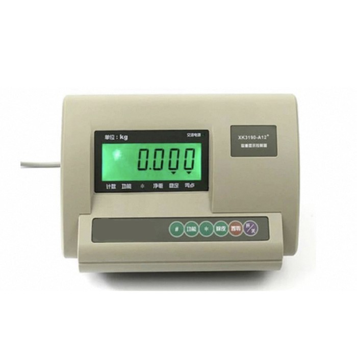 XK3190-A12 LCD Weighing Indicator Display Head for Platform Floor Scale 350Ω Load Cell RS232 6 Digi