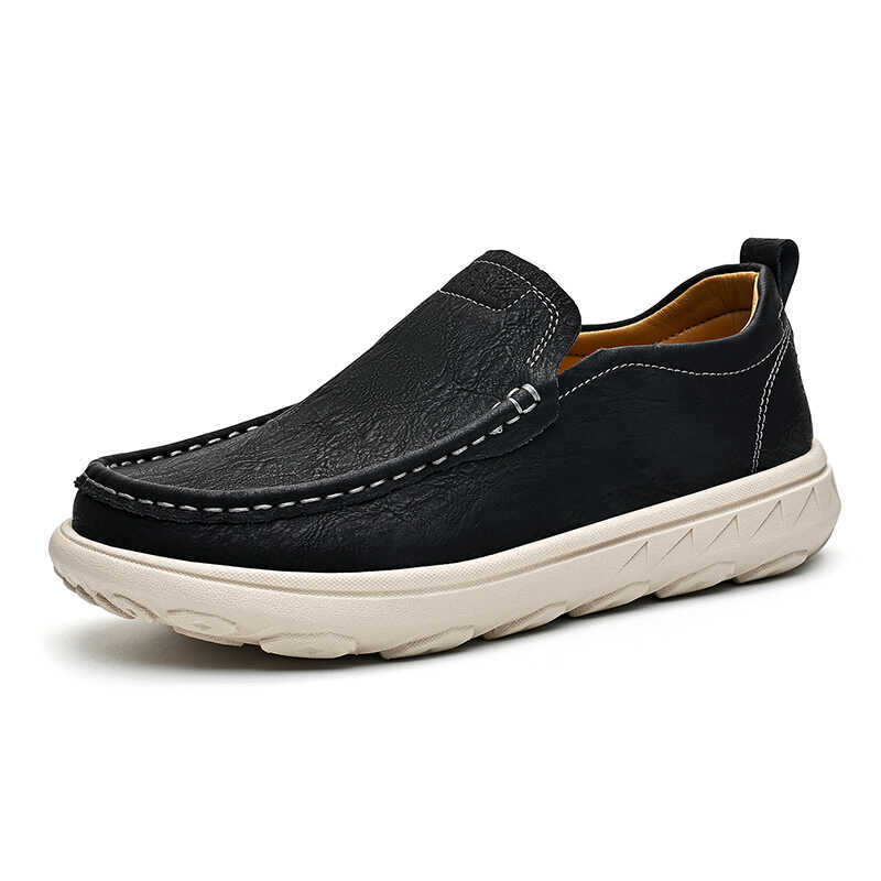 Leather Men's Loafers Luxury Men Casual Fashion Lightweight Driving Breathable Men's Handmade Flat