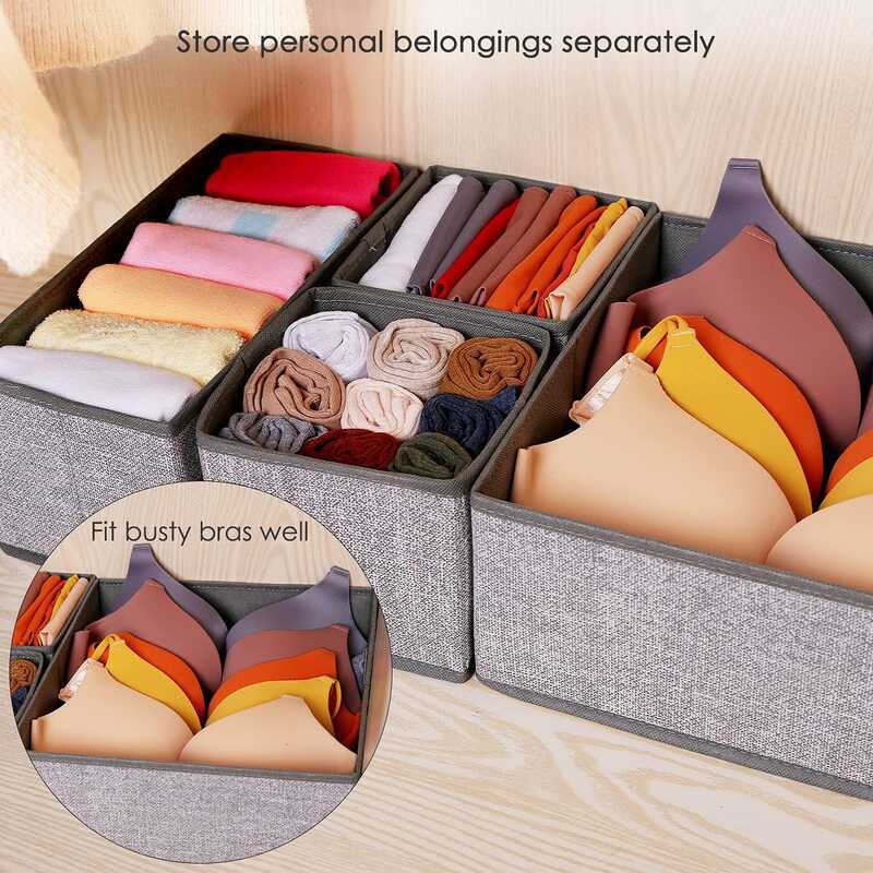 Drawer Organizer Closet Dividers Cloth Storage Containers Underwear Storage Cases Drawer Organizer