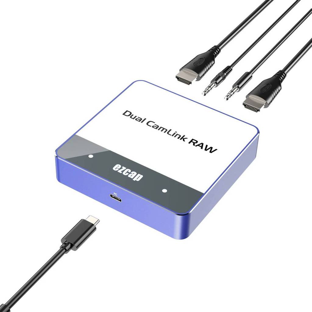 Ezcap361 Dual Camlink Raw USB 3.2 Type C 4K 2 ช่อง HDMI Audio Video Capture Card สําหรับกล้องสองตัวถ