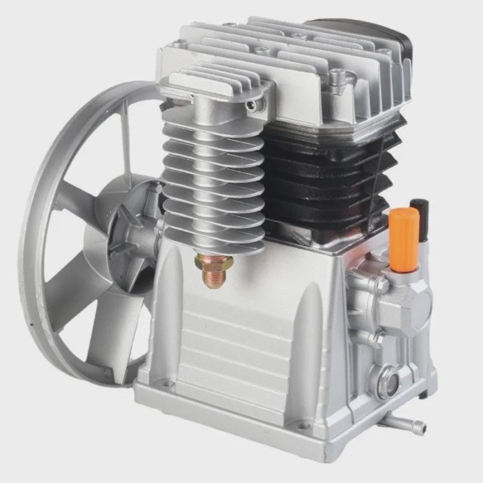 Double Cylinder All Aluminum Air Compressor Piston Air Pump Pump Head Cylinder Head Head Assembly M