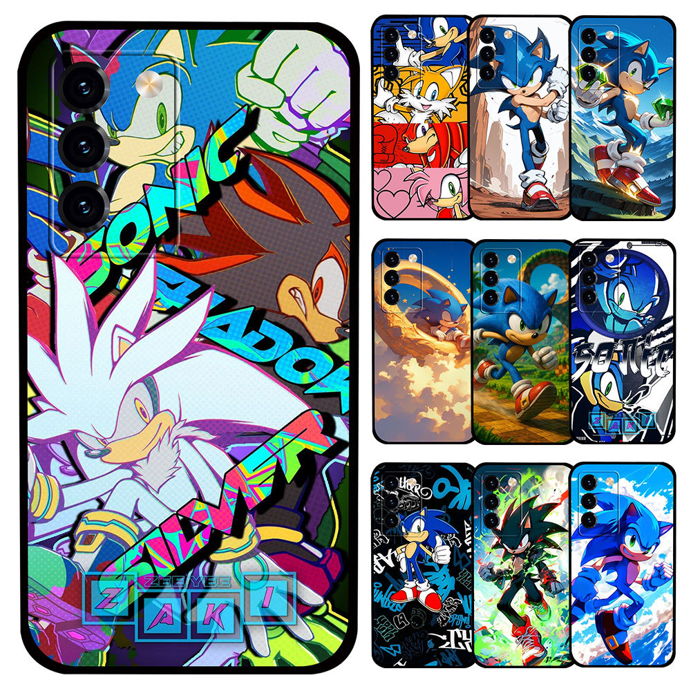 TPU Soft Case สําหรับ Realme 7 7i 7Pro C17 8i 8Pro 4G 8s 8 5G 426V Sonic สีดําป้องกันกรณี