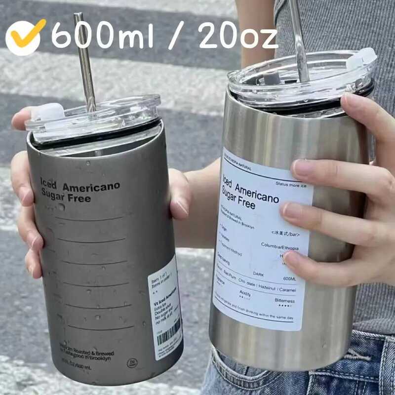 600Ml/20Oz แก้วเก็บความเย็น แก้วน้ำเก็บความเย็น กระติกน้ำ กระติกเก็บความเย็น แก้วกาแฟ สเตนเลส Onesup