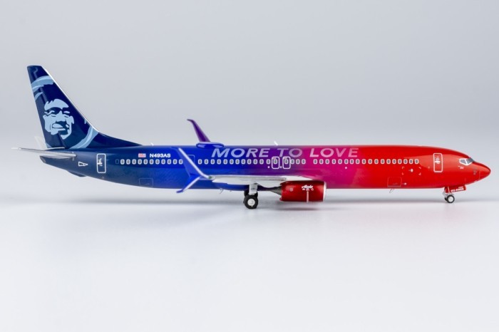 พร้อมสต็อก NG ยี่ห้อ 1: 400 Alaska Air B737-900ER N493AS โมเดลเครื่องบินโลหะผสมโมเดลรถรุ่นลิมิเต็ด