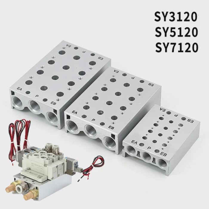 SY3120 SY5120 SY7120 Solenoid Valves Air Exhaust Manifold SS5Y5- 2F/3F/4F/5F/6F/7F Pneumatic Base V