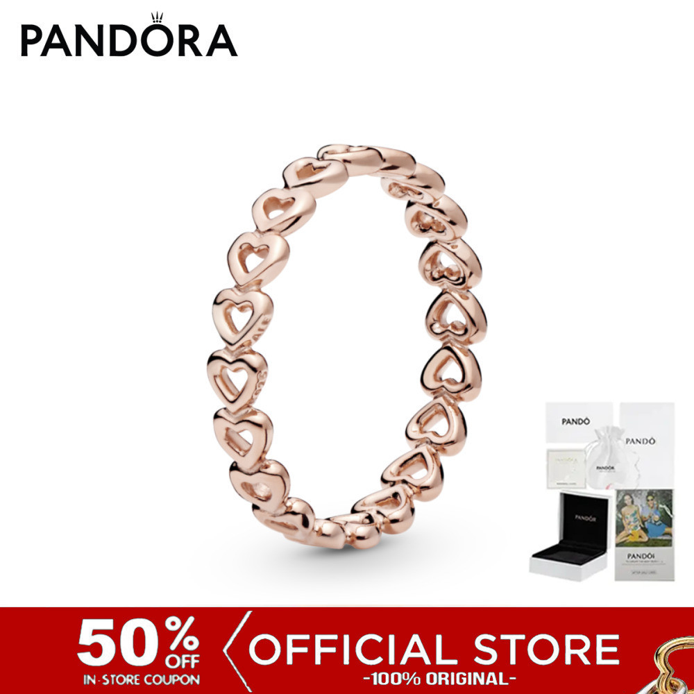 (ของแท้100%) PANDORA Rose Heart Ring แหวน แหวนสีโรส แหวนหัวใจ แหวนหัวมใจสีโรส แหวนแพนดอร่า แพนดอร่า