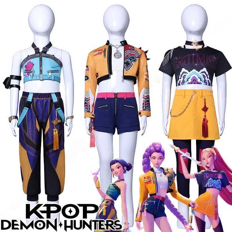 Hunters I Zoey Cosplay Costume Mira Uniform Huntrix Outfit For Girls Boys Halloween Party Carnival